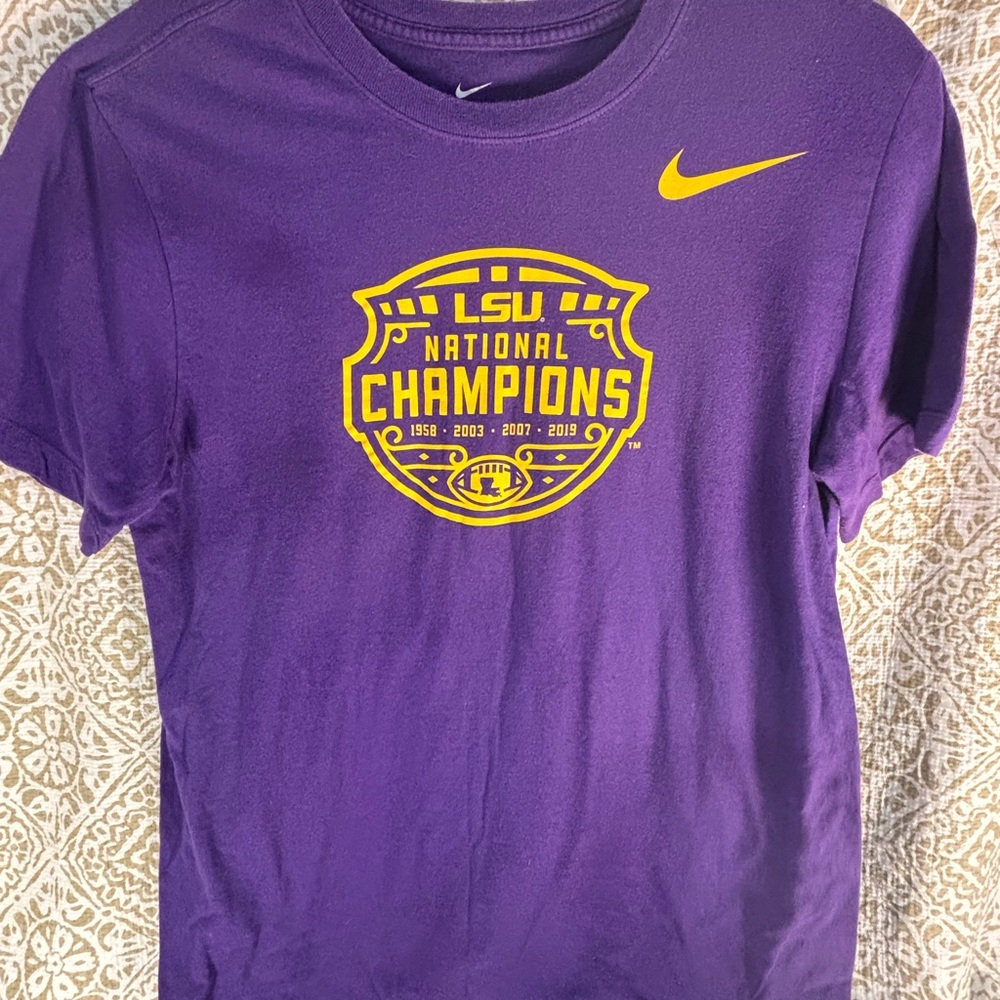 Nike LSU Purple National Champions Tee